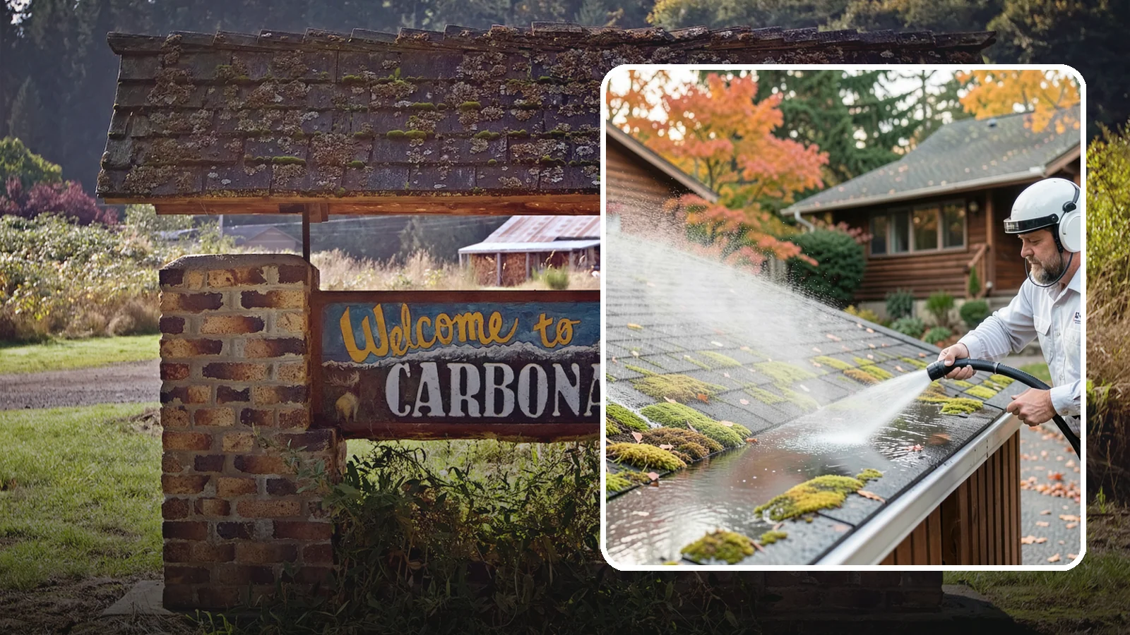 Moss Removal in Carbonado, Pierce County, WA - Moss treatment and removal that clears thick growth from roofs, walkways, decks, and shaded hardscapes.