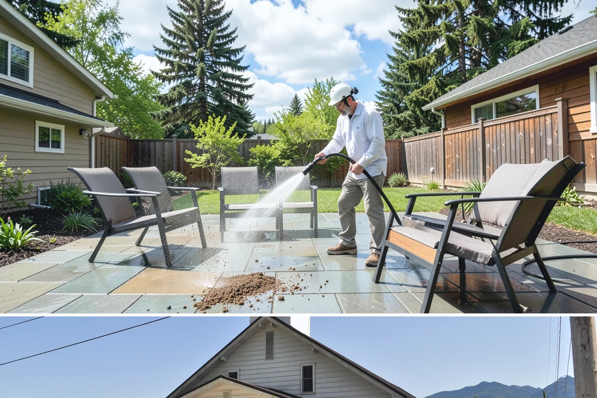Moss Removal in Concrete, Skagit County, WA - Remove moss in late summer or early fall so treatment can work before winter rains fuel a new flush of growth.