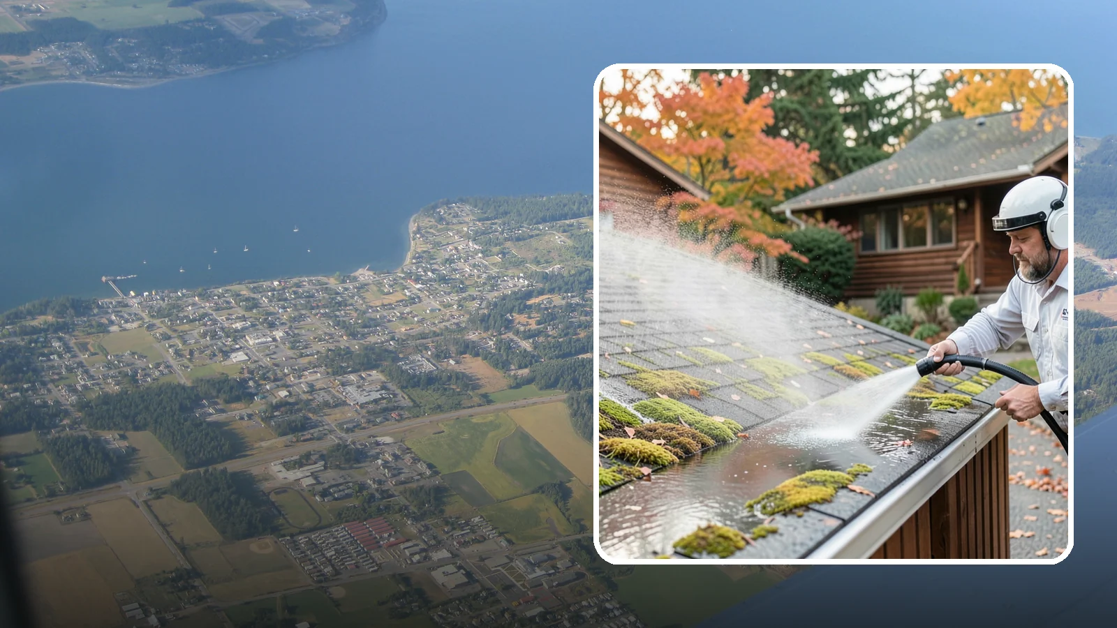 Moss Removal in Coupeville, Island County, WA - Moss treatment and removal that clears thick growth from roofs, walkways, decks, and shaded hardscapes.