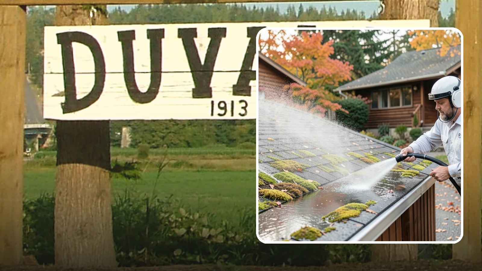 Moss Removal in Duvall, King County, WA - Moss treatment and removal that clears thick growth from roofs, walkways, decks, and shaded hardscapes.