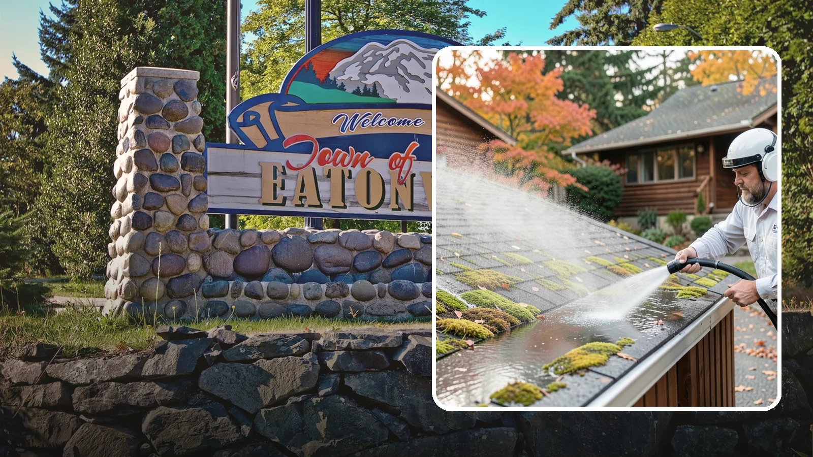 Moss Removal in Eatonville, Pierce County, WA - Moss treatment and removal that clears thick growth from roofs, walkways, decks, and shaded hardscapes.