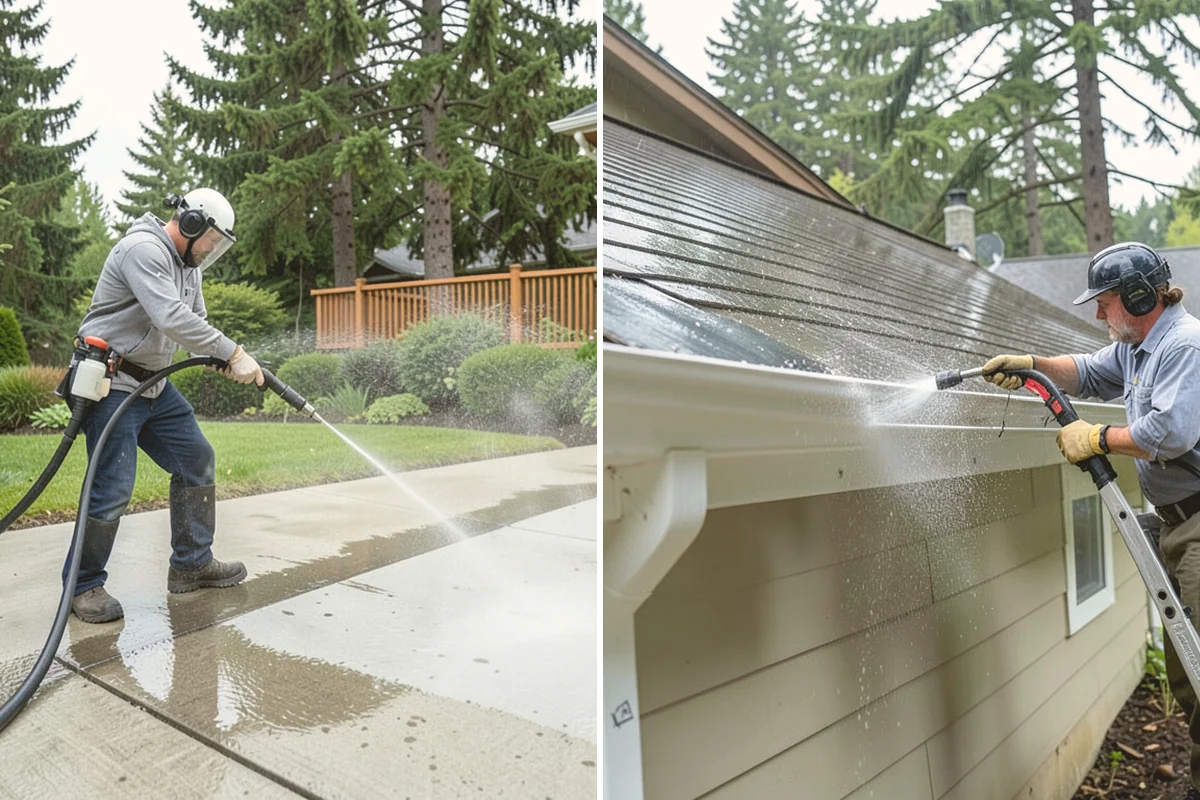 Moss Removal in Eatonville, Pierce County, WA - Assess the moss depth and the surfaces involved
