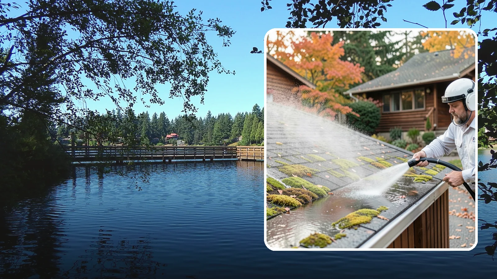 Moss Removal in Federal Way, King County, WA - Moss treatment and removal that clears thick growth from roofs, walkways, decks, and shaded hardscapes.