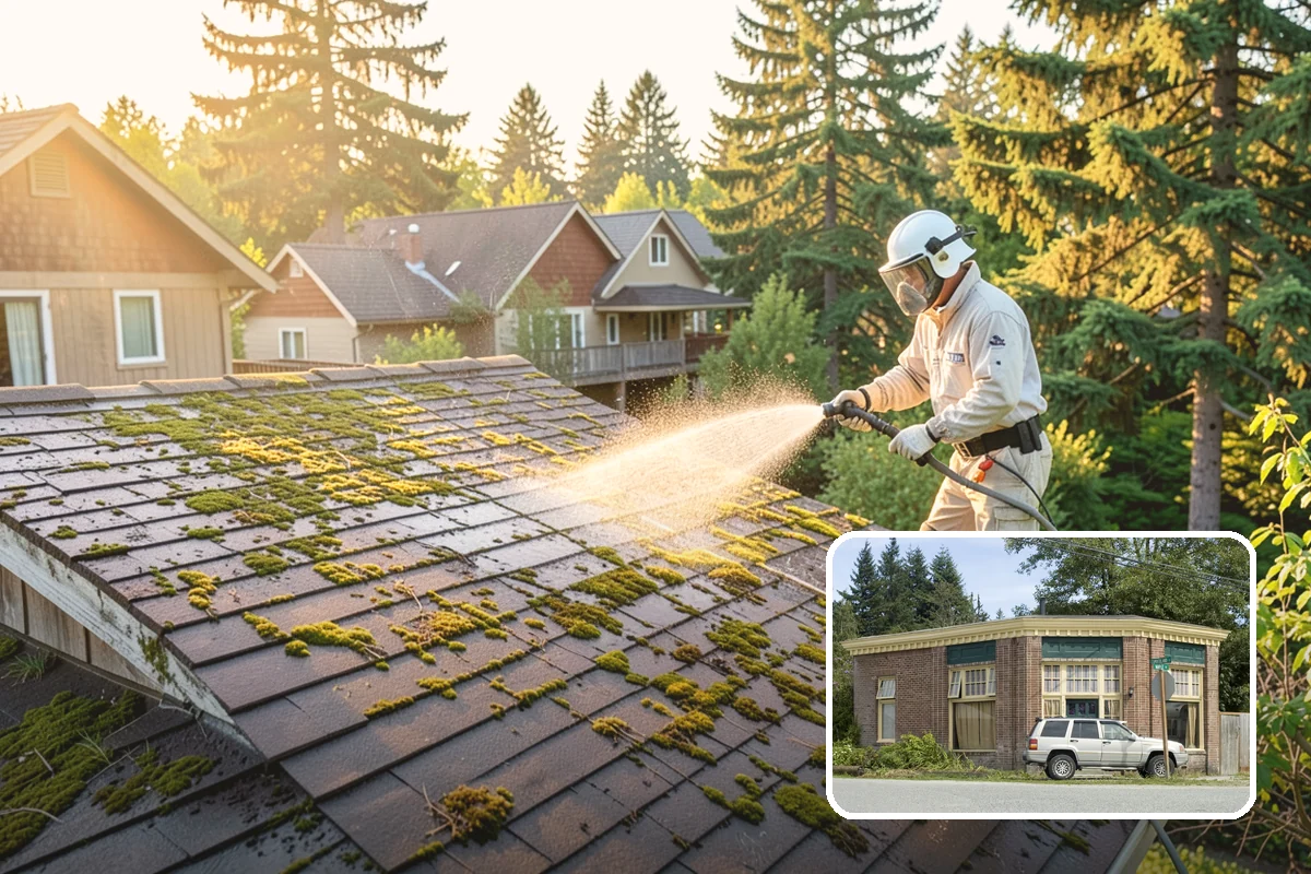 Moss Removal in Hamilton, Skagit County, WA - Clears heavy moss without damaging shingles or joints