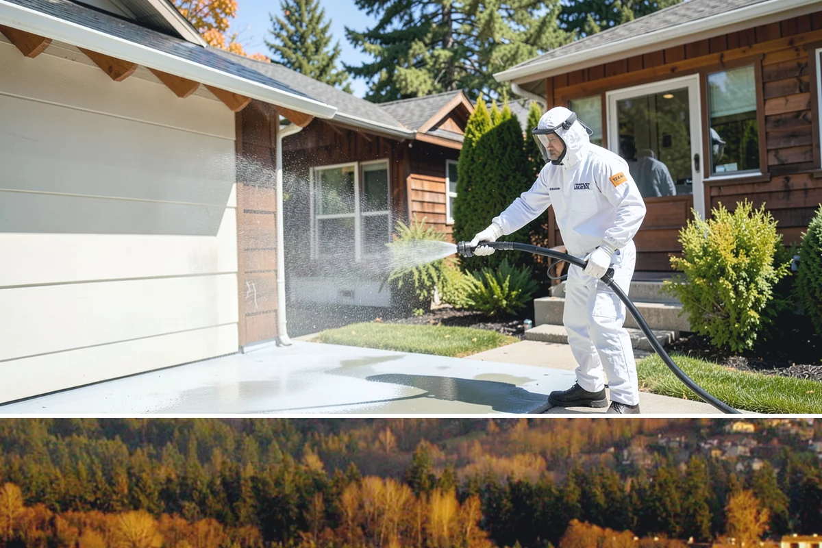 Moss Removal in Kenmore, King County, WA - Remove moss in late summer or early fall so treatment can work before winter rains fuel a new flush of growth.