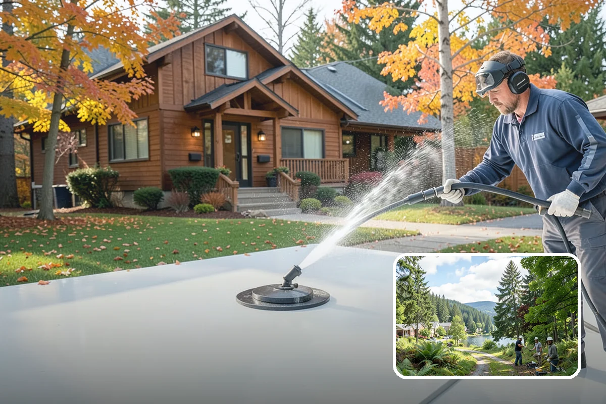 Moss Removal in Lake Forest Park, King County, WA - Clears heavy moss without damaging shingles or joints
