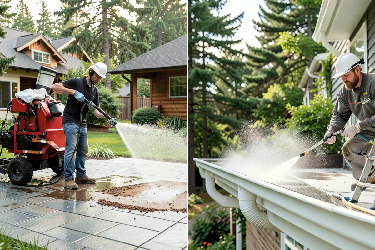 Moss Removal in Lake Forest Park, King County, WA - Assess the moss depth and the surfaces involved