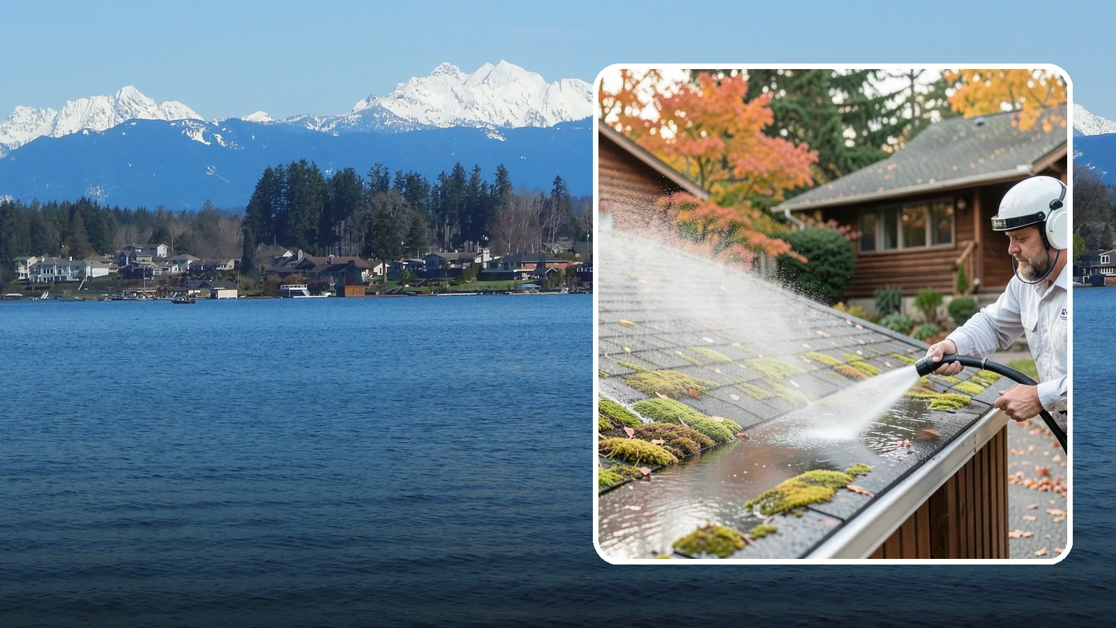 Moss Removal in Lake Stevens, Snohomish County, WA - Moss treatment and removal that clears thick growth from roofs, walkways, decks, and shaded hardscapes.