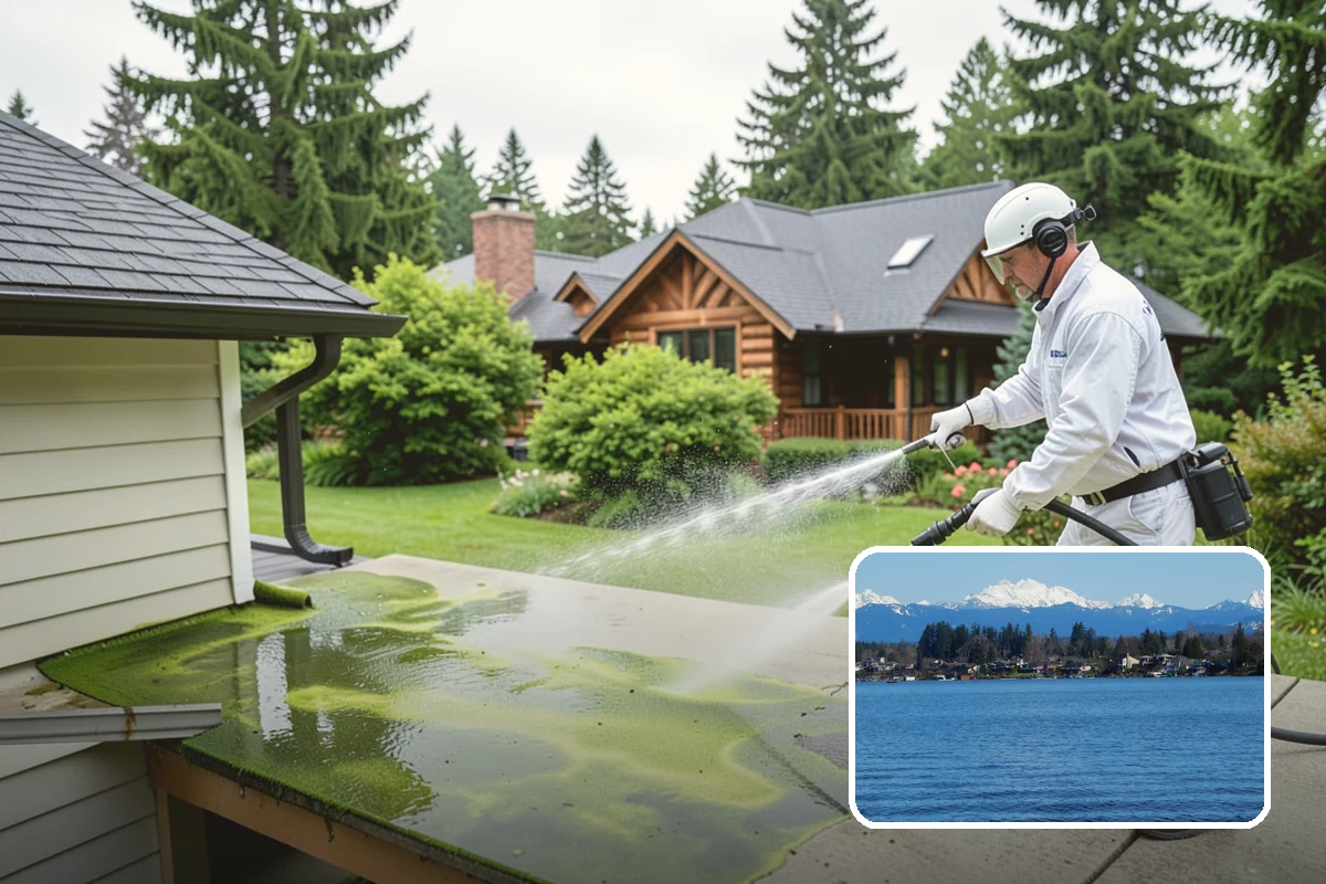 Moss Removal in Lake Stevens, Snohomish County, WA - Clears heavy moss without damaging shingles or joints