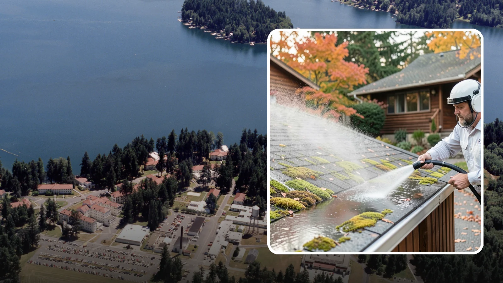 Moss Removal in Lakewood, Pierce County, WA - Moss treatment and removal that clears thick growth from roofs, walkways, decks, and shaded hardscapes.