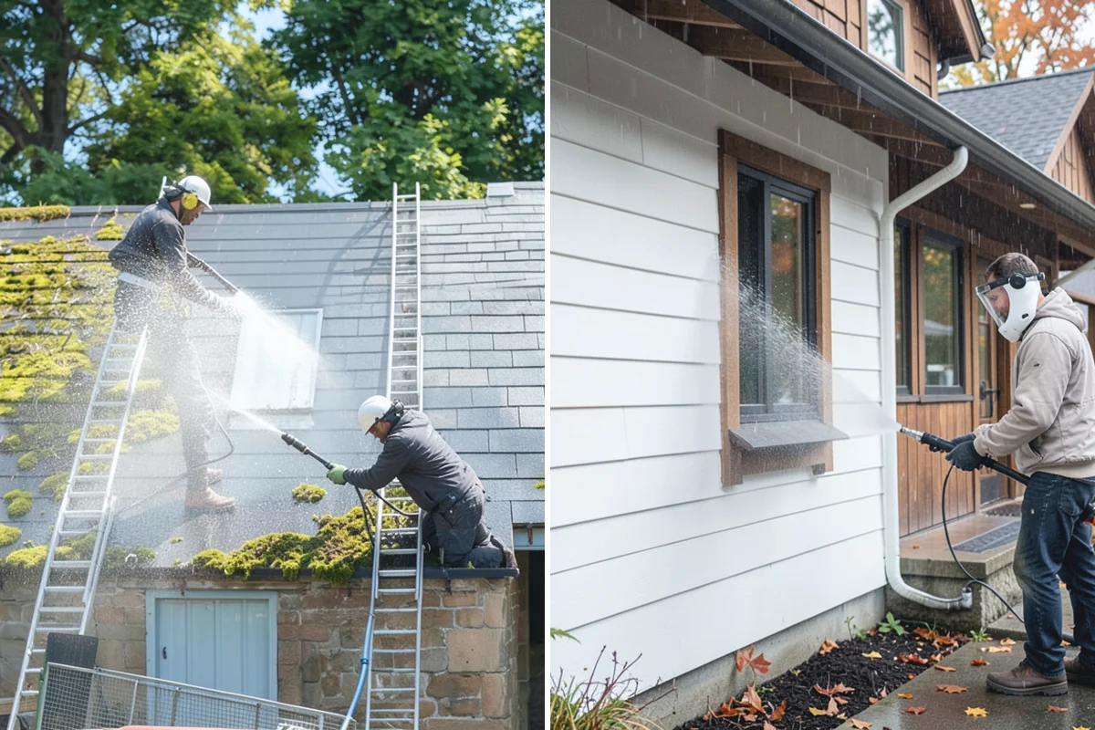 Moss Removal in Marysville, Snohomish County, WA - Assess the moss depth and the surfaces involved