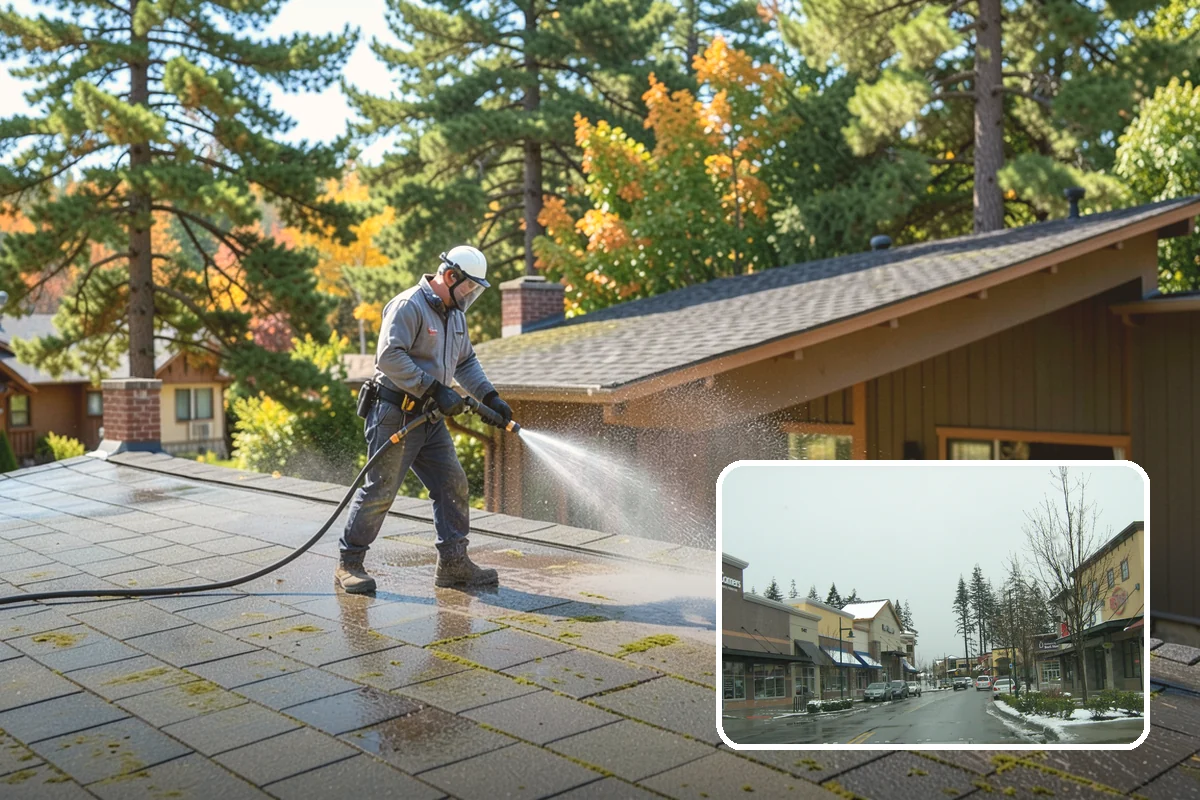 Moss Removal in Mill Creek, Snohomish County, WA - Clears heavy moss without damaging shingles or joints