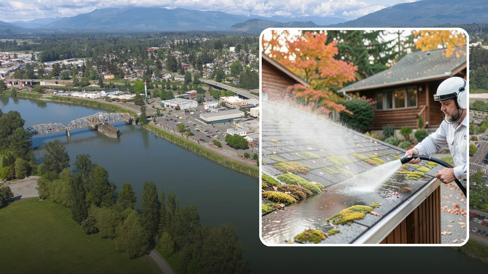 Moss Removal in Mount Vernon, Skagit County, WA - Moss treatment and removal that clears thick growth from roofs, walkways, decks, and shaded hardscapes.