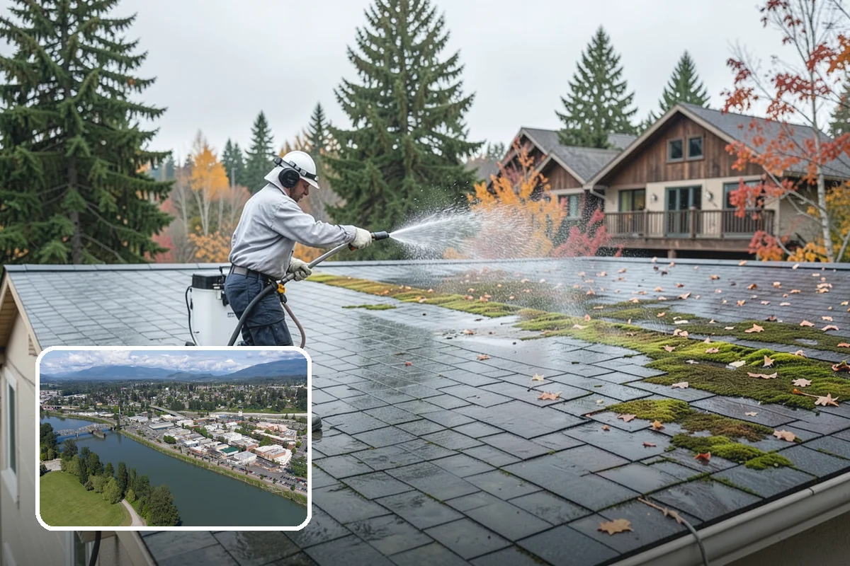 Moss Removal in Mount Vernon, Skagit County, WA - Clears heavy moss without damaging shingles or joints