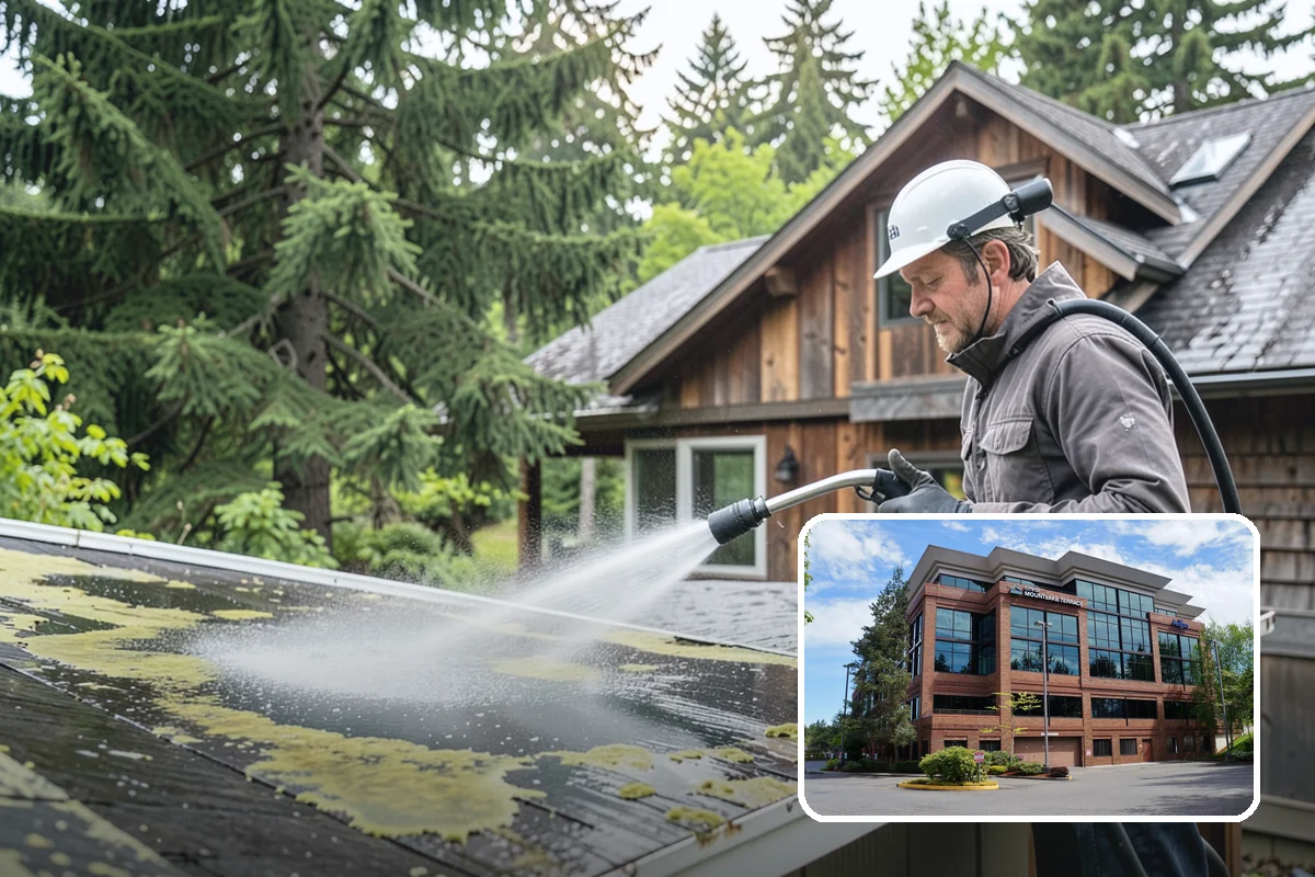 Moss Removal in Mountlake Terrace, Snohomish County, WA - Clears heavy moss without damaging shingles or joints