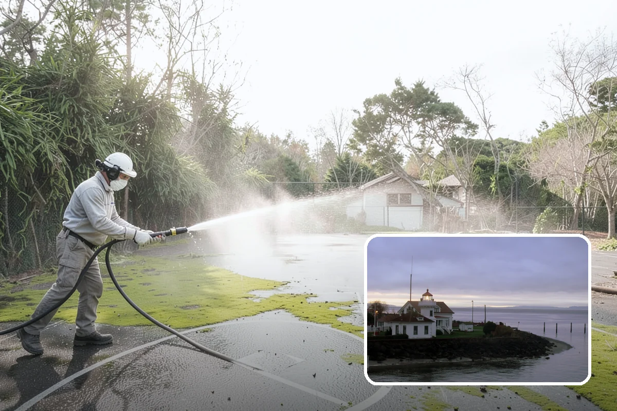 Moss Removal in Mukilteo, Snohomish County, WA - Clears heavy moss without damaging shingles or joints