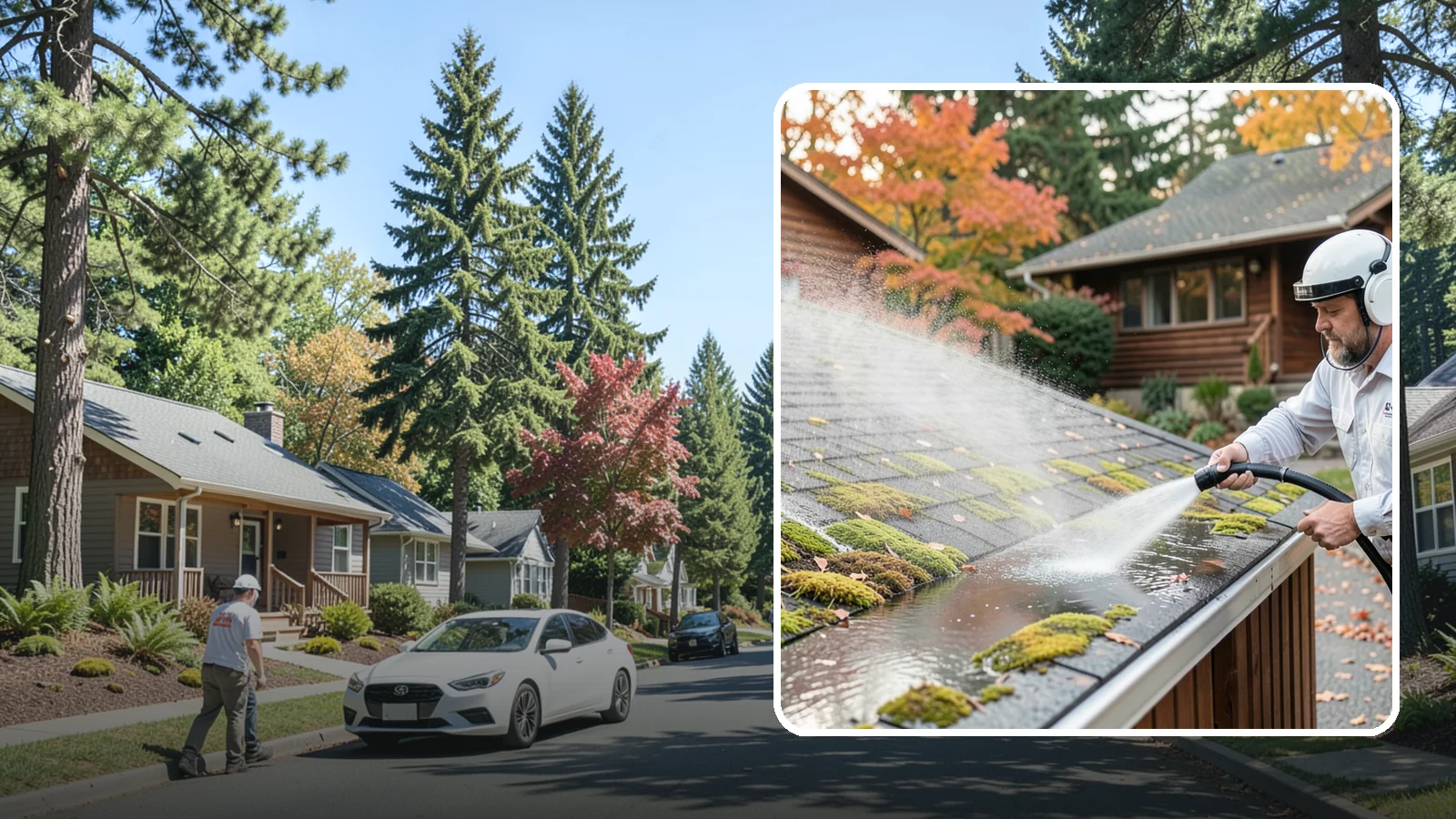 Moss Removal in Orting, Pierce County, WA - Moss treatment and removal that clears thick growth from roofs, walkways, decks, and shaded hardscapes.