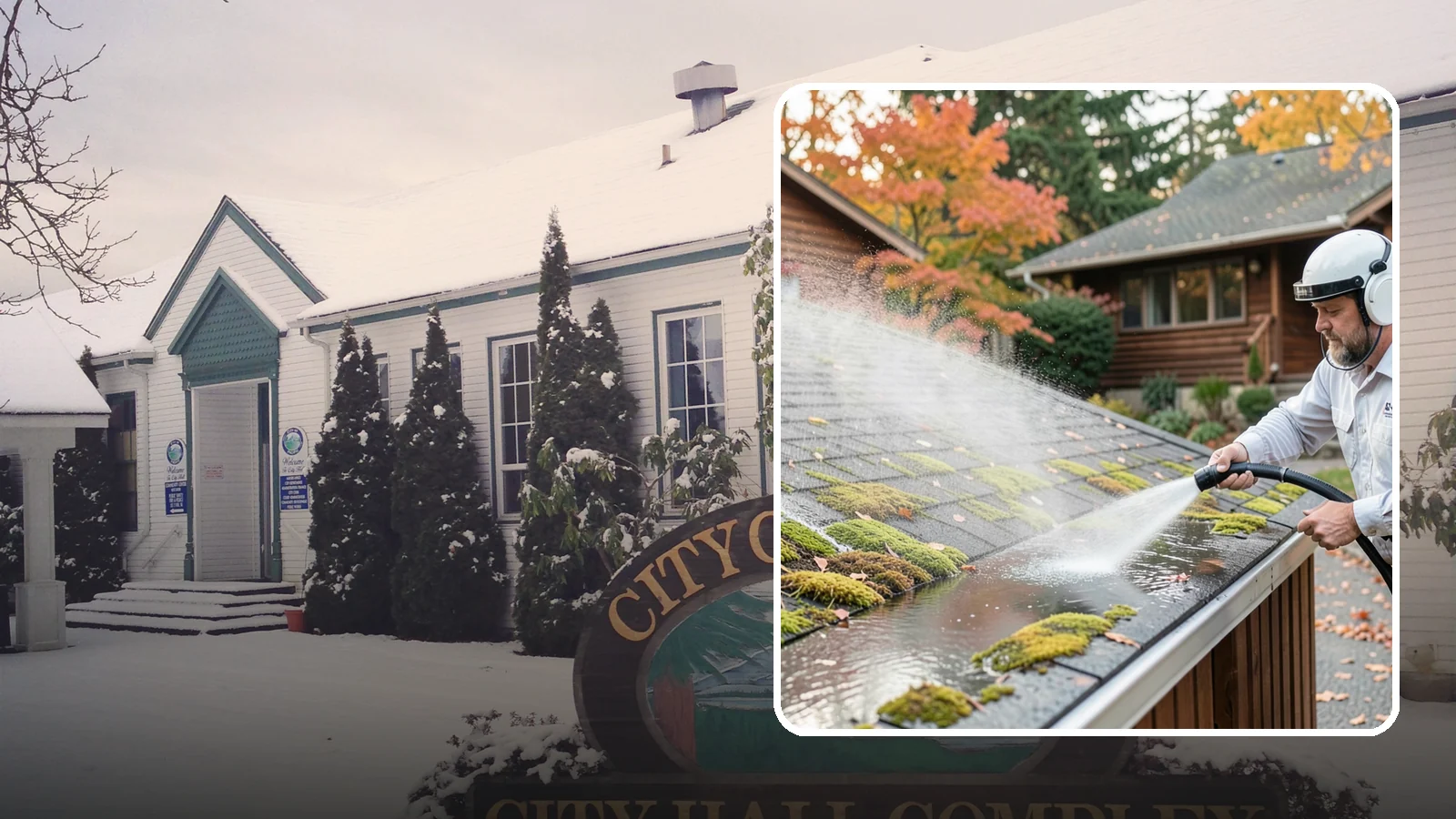 Moss Removal in Pacific, King County, WA - Moss treatment and removal that clears thick growth from roofs, walkways, decks, and shaded hardscapes.