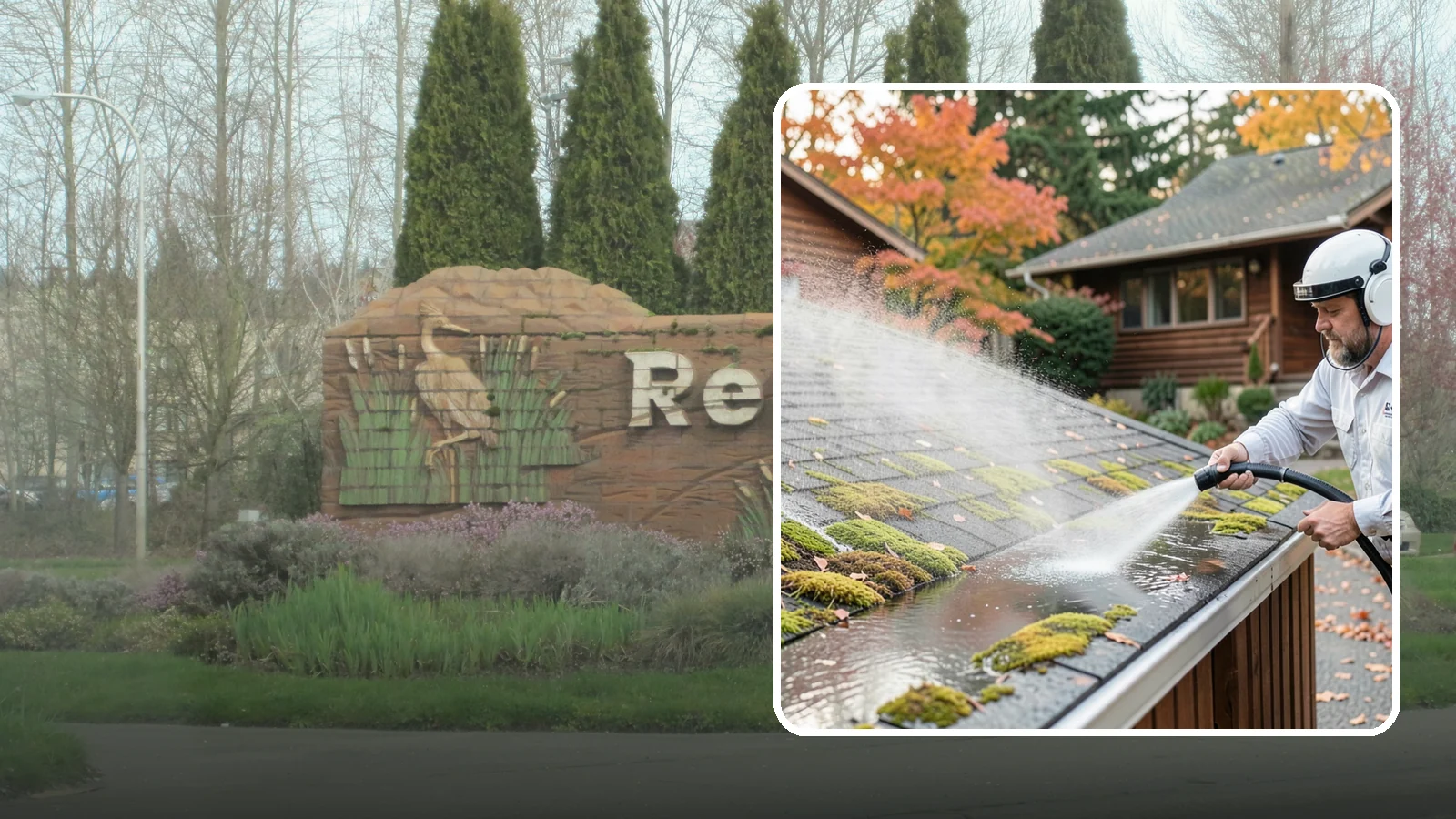 Moss Removal in Renton, King County, WA - Moss treatment and removal that clears thick growth from roofs, walkways, decks, and shaded hardscapes.
