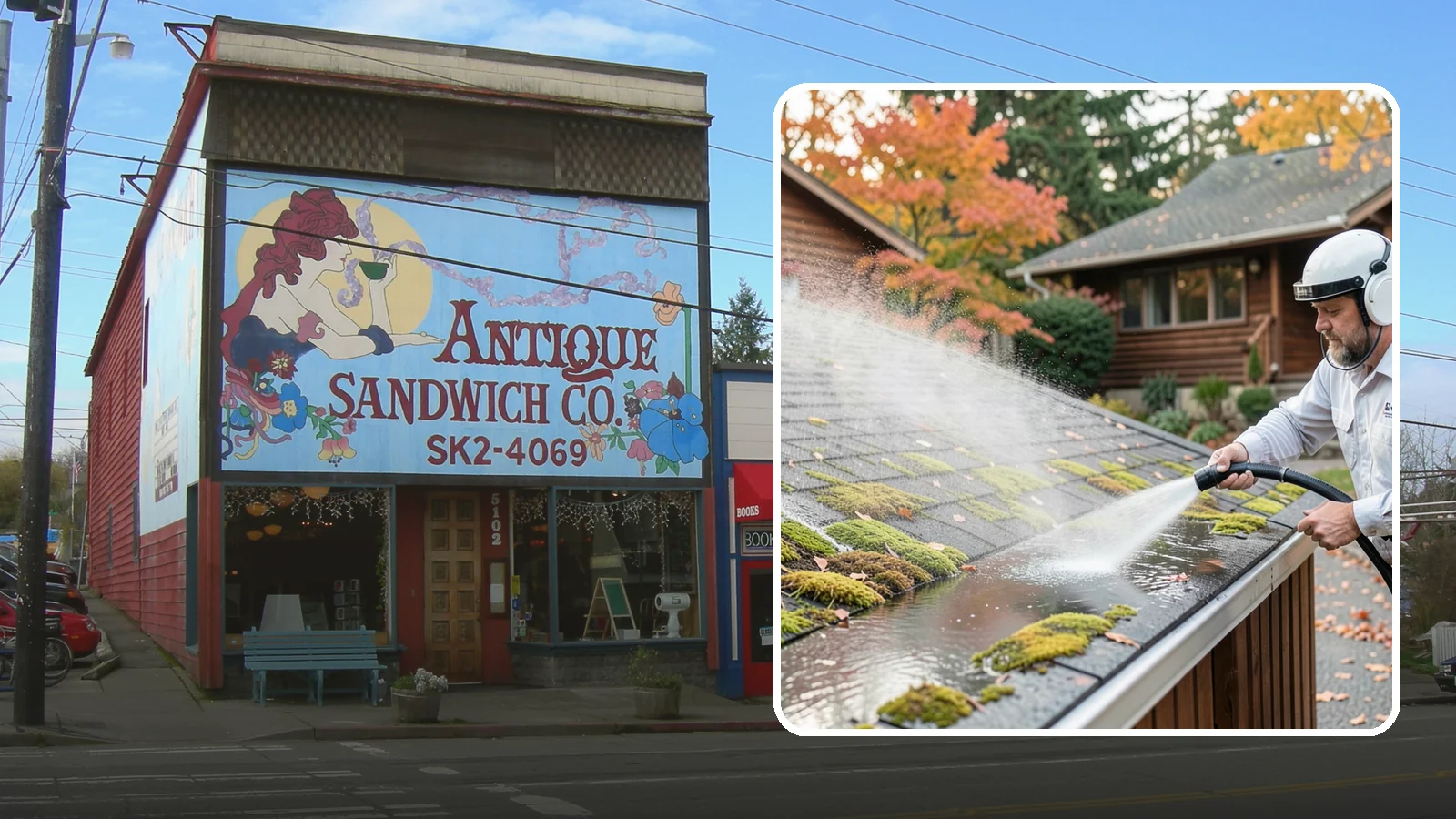 Moss Removal in Ruston, Pierce County, WA - Moss treatment and removal that clears thick growth from roofs, walkways, decks, and shaded hardscapes.
