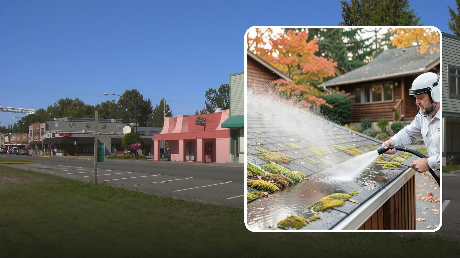 Moss Removal in Snoqualmie, King County, WA - Moss treatment and removal that clears thick growth from roofs, walkways, decks, and shaded hardscapes.