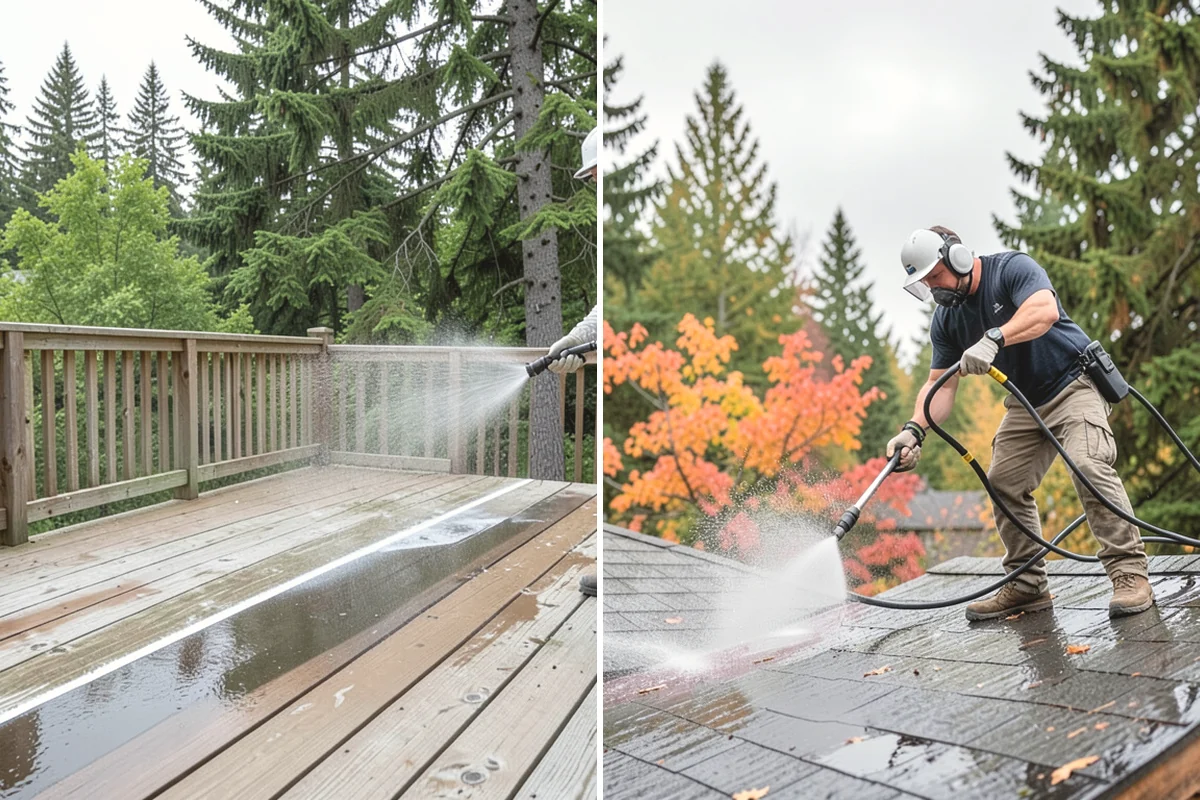 Moss Removal in Steilacoom, Pierce County, WA - Assess the moss depth and the surfaces involved
