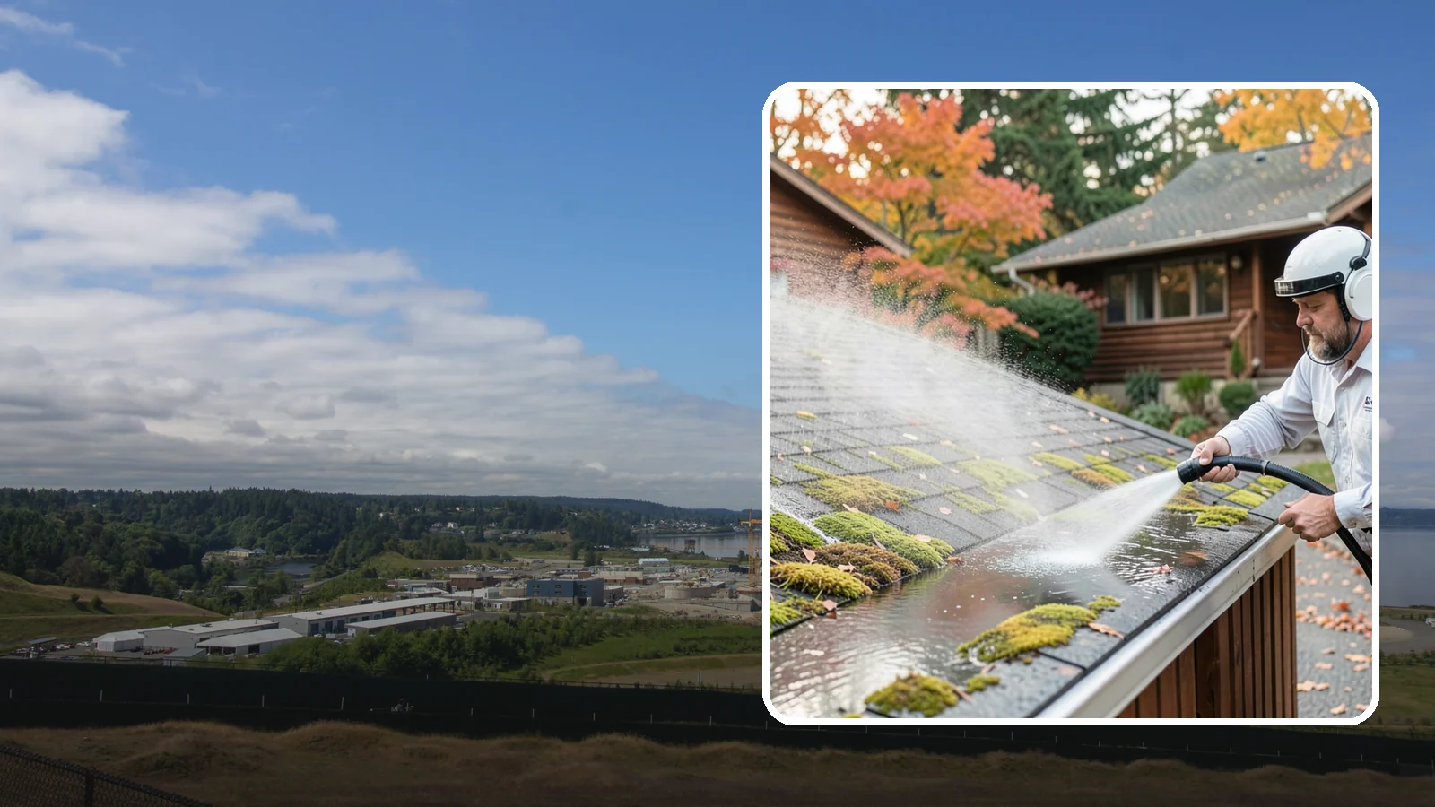 Moss Removal in University Place, Pierce County, WA - Moss treatment and removal that clears thick growth from roofs, walkways, decks, and shaded hardscapes.