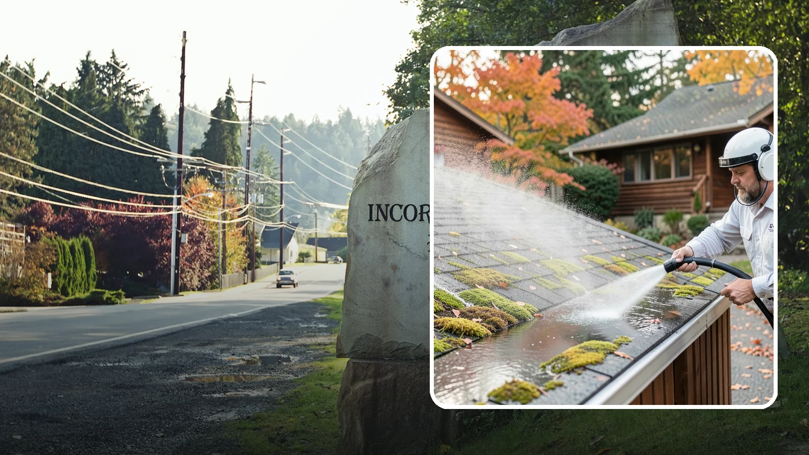 Moss Removal in Wilkeson, Pierce County, WA - Moss treatment and removal that clears thick growth from roofs, walkways, decks, and shaded hardscapes.