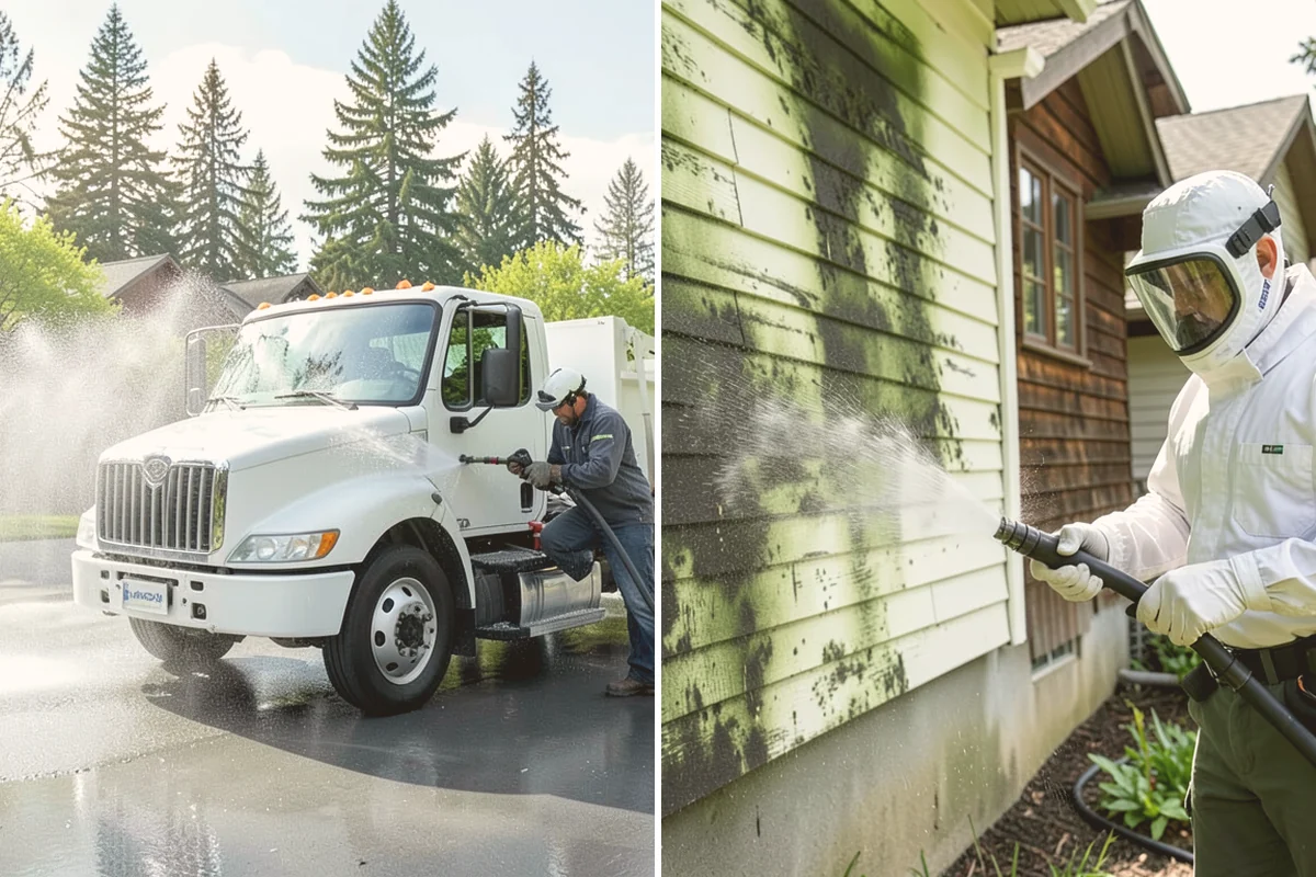Moss Treatment in Algona, King County, WA - Identify moss-heavy zones on roofs, hardscapes, and shaded walls
