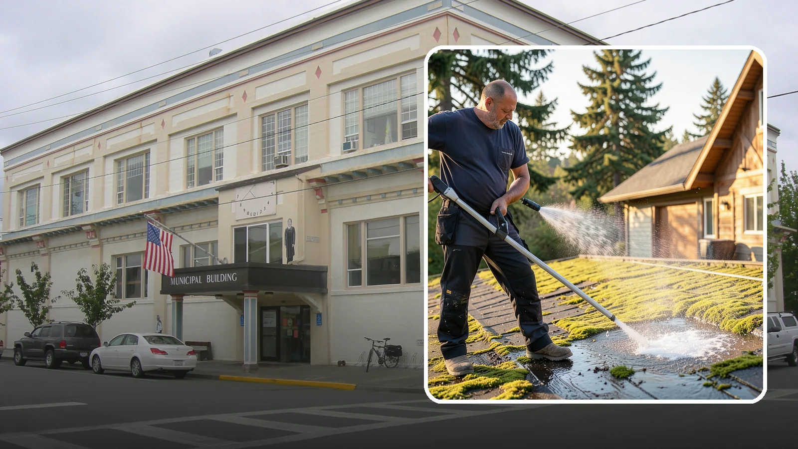 Moss Treatment in Anacortes, Skagit County, WA - Moss treatment applies a targeted solution that kills and helps clear the thick moss that thrives on Washington roofs, walkways...