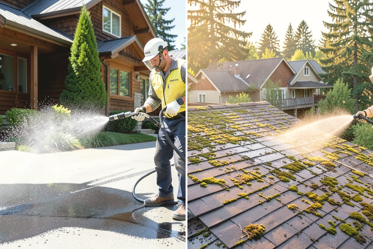 Moss Treatment in Anacortes, Skagit County, WA - Identify moss-heavy zones on roofs, hardscapes, and shaded walls