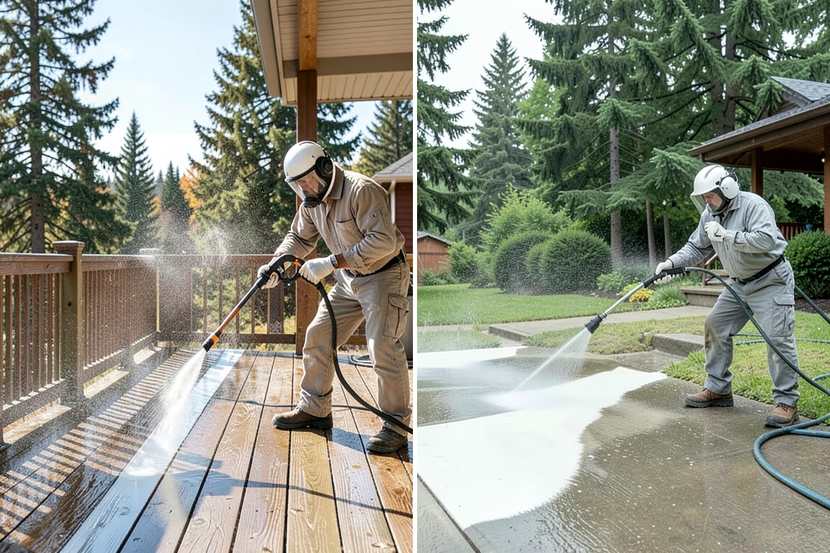 Moss Treatment in Arlington, Snohomish County, WA - Identify moss-heavy zones on roofs, hardscapes, and shaded walls