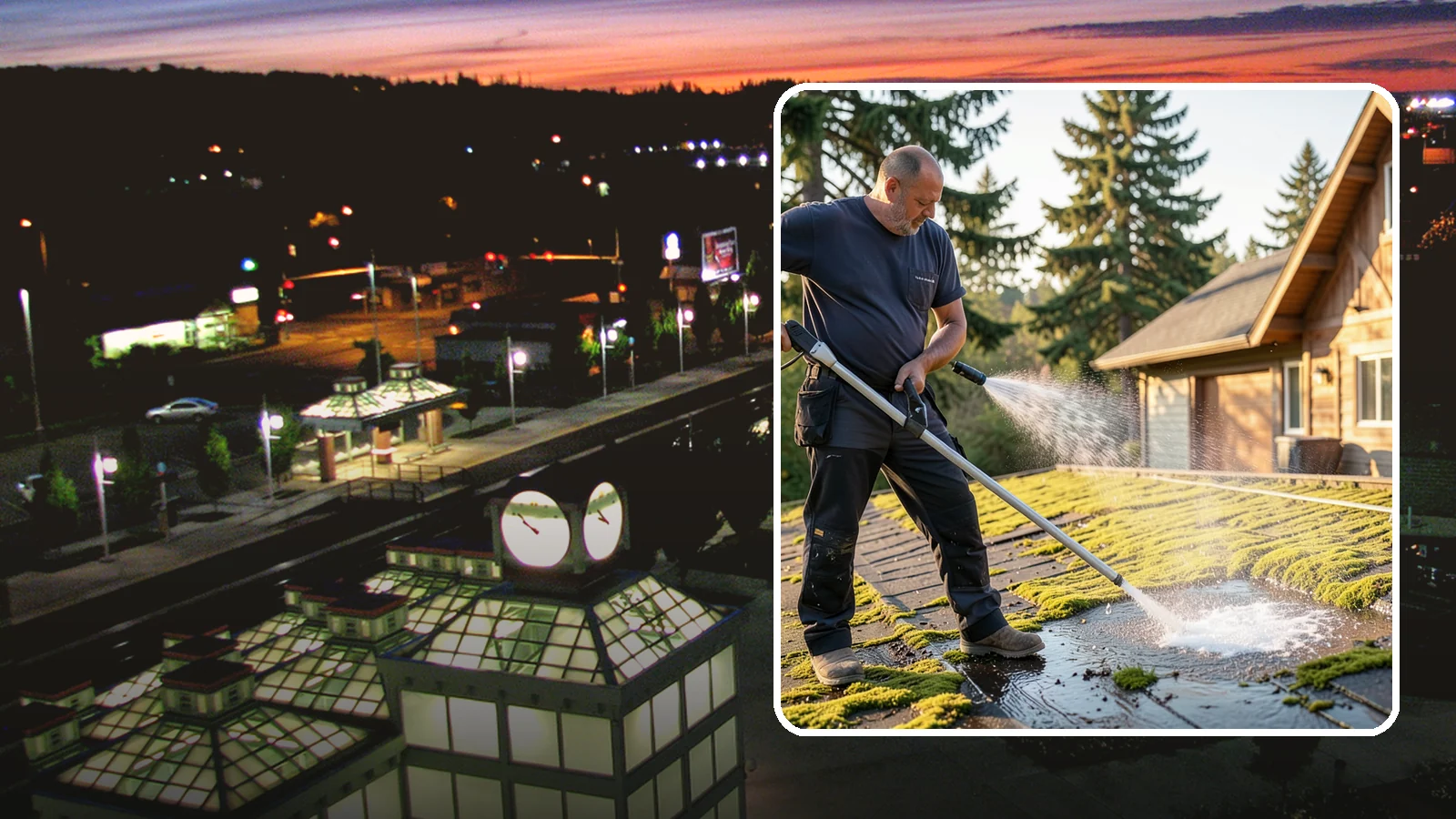 Moss Treatment in Auburn, King County, WA - Moss treatment applies a targeted solution that kills and helps clear the thick moss that thrives on Washington roofs, walkways...