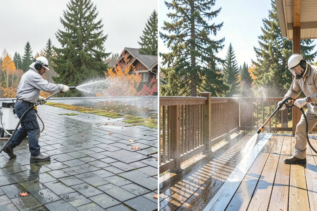 Moss Treatment in Black Diamond, King County, WA - Identify moss-heavy zones on roofs, hardscapes, and shaded walls