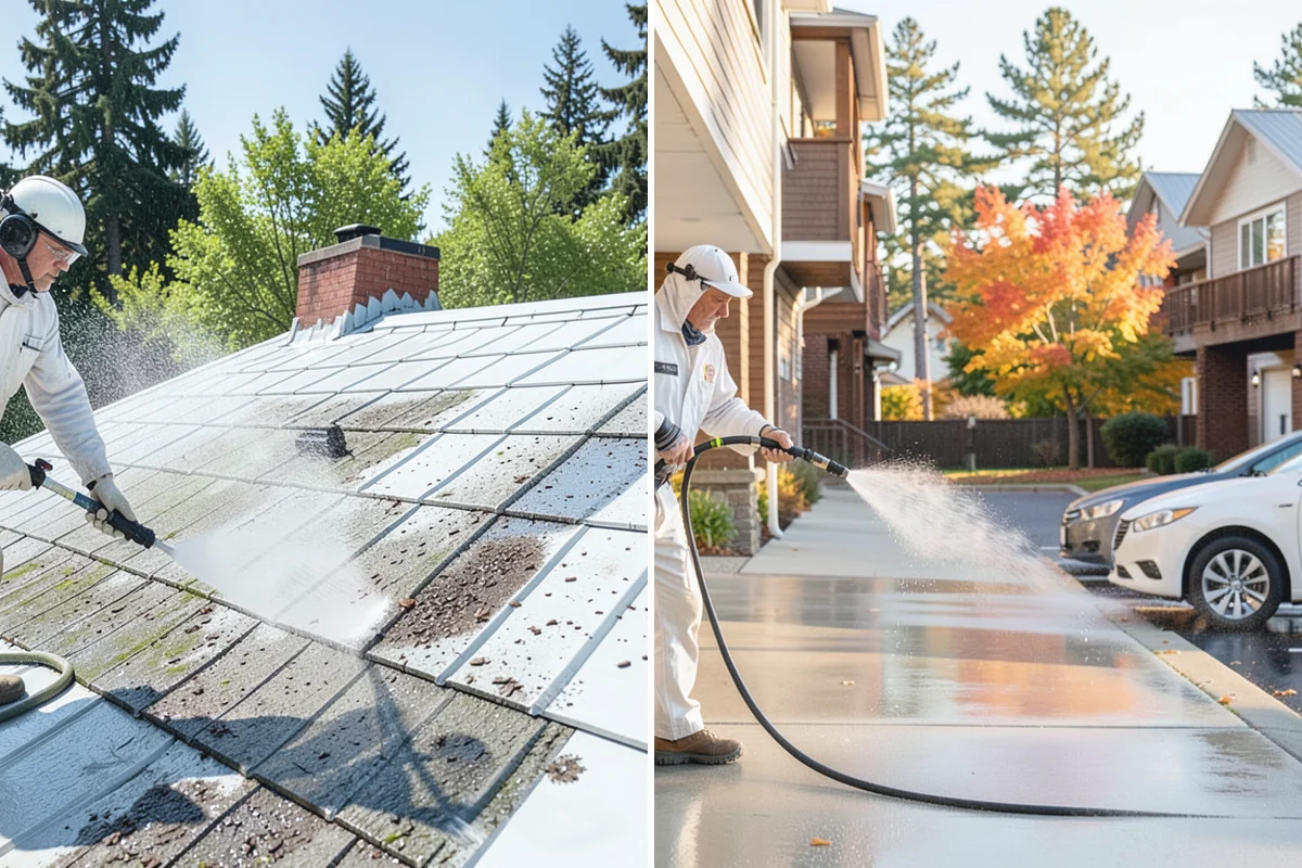 Moss Treatment in Buckley, Pierce County, WA - Identify moss-heavy zones on roofs, hardscapes, and shaded walls