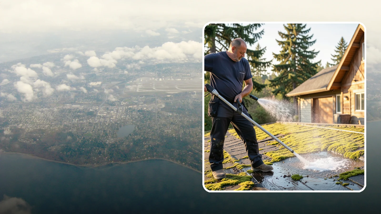Moss Treatment in Burien, King County, WA - Moss treatment applies a targeted solution that kills and helps clear the thick moss that thrives on Washington roofs, walkways...