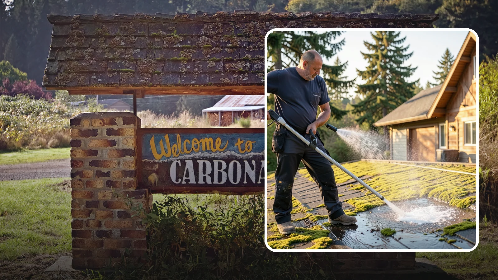 Moss Treatment in Carbonado, Pierce County, WA - Moss treatment applies a targeted solution that kills and helps clear the thick moss that thrives on Washington roofs, walkways...