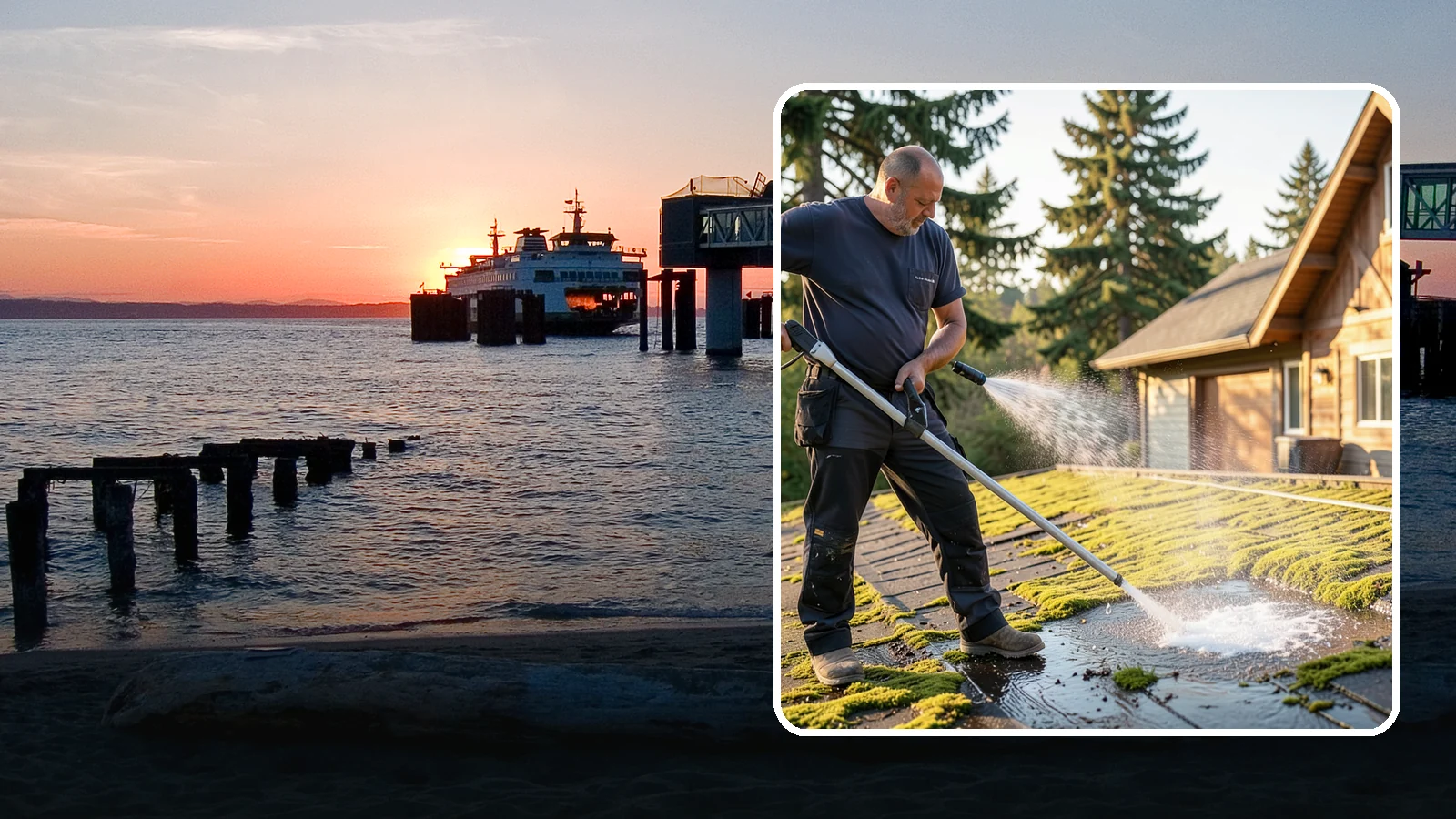Moss Treatment in Edmonds, Snohomish County, WA - Moss treatment applies a targeted solution that kills and helps clear the thick moss that thrives on Washington roofs, walkways...