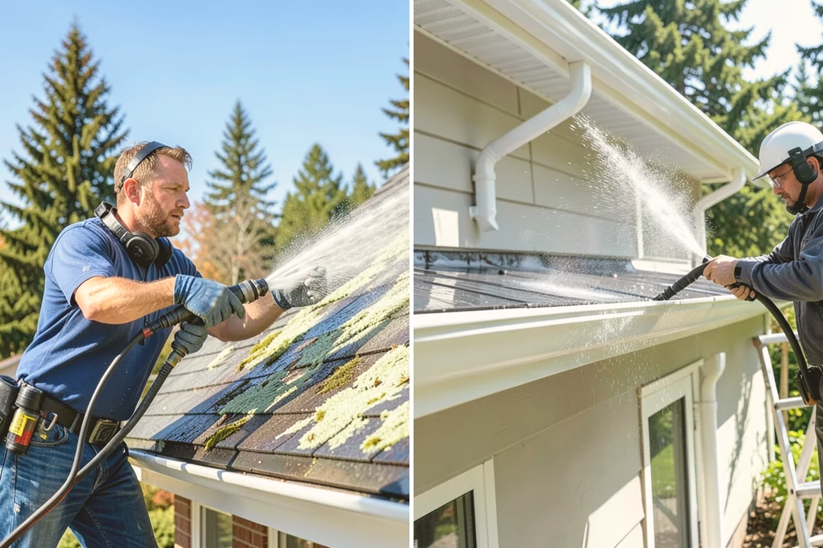 Moss Treatment in Edmonds, Snohomish County, WA - Identify moss-heavy zones on roofs, hardscapes, and shaded walls