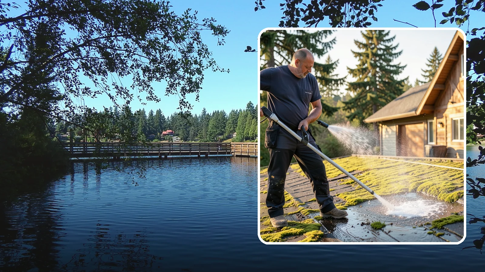 Moss Treatment in Federal Way, King County, WA - Moss treatment applies a targeted solution that kills and helps clear the thick moss that thrives on Washington roofs, walkways...