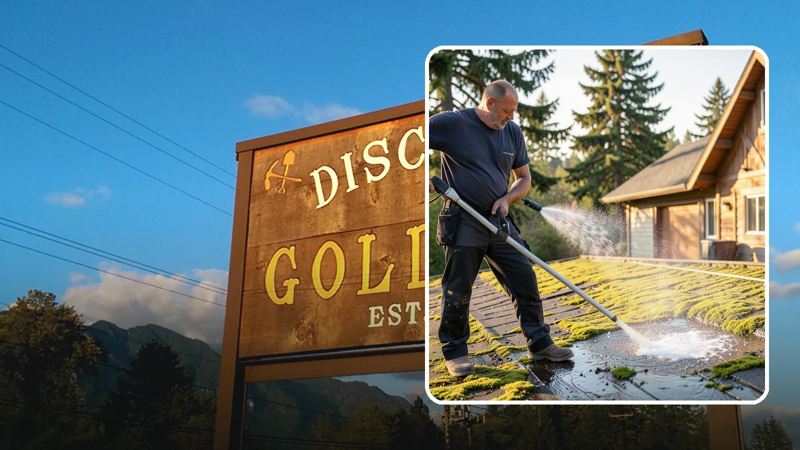 Moss Treatment in Gold Bar, Snohomish County, WA - Moss treatment applies a targeted solution that kills and helps clear the thick moss that thrives on Washington roofs, walkways...