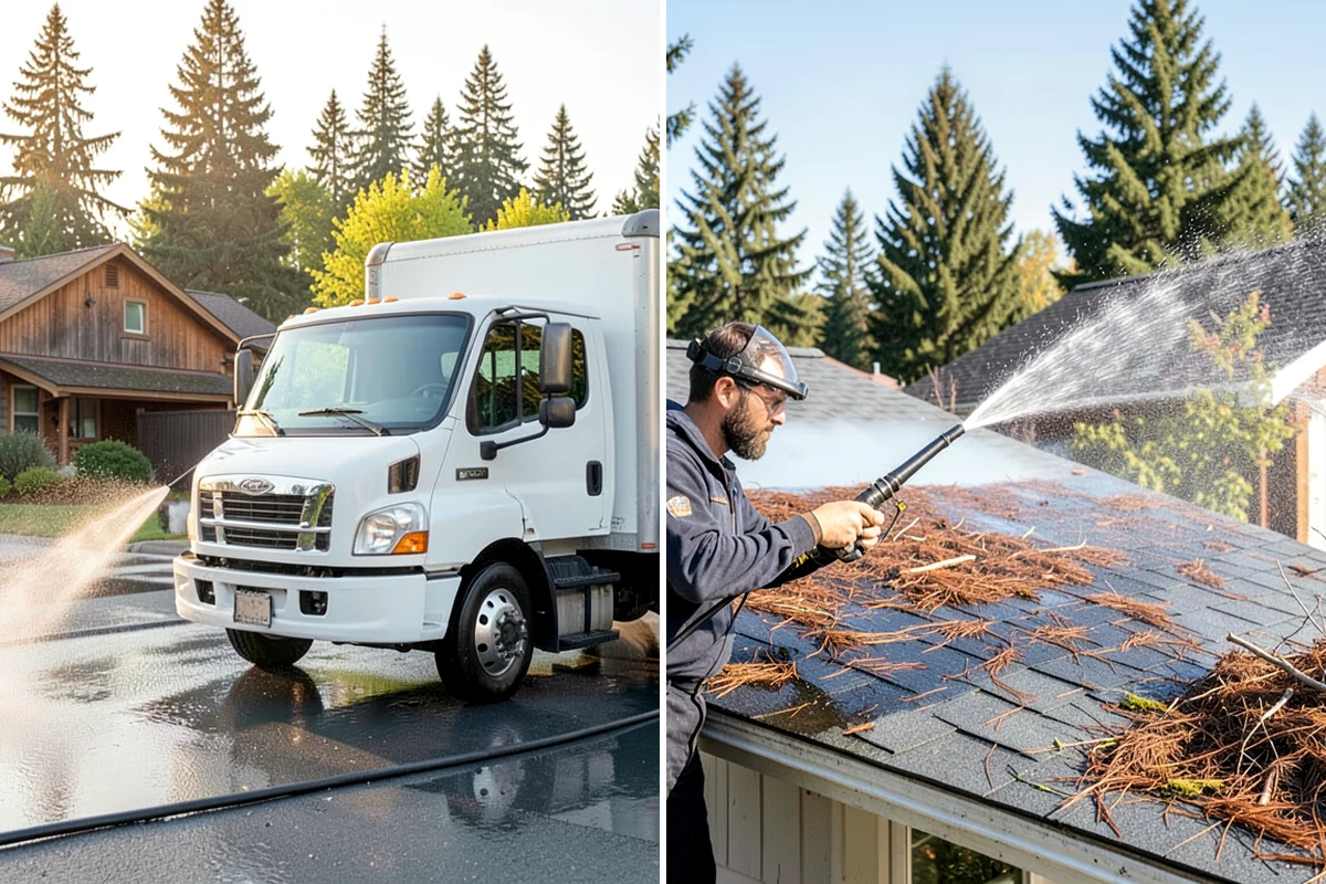 Moss Treatment in Hunts Point, King County, WA - Identify moss-heavy zones on roofs, hardscapes, and shaded walls