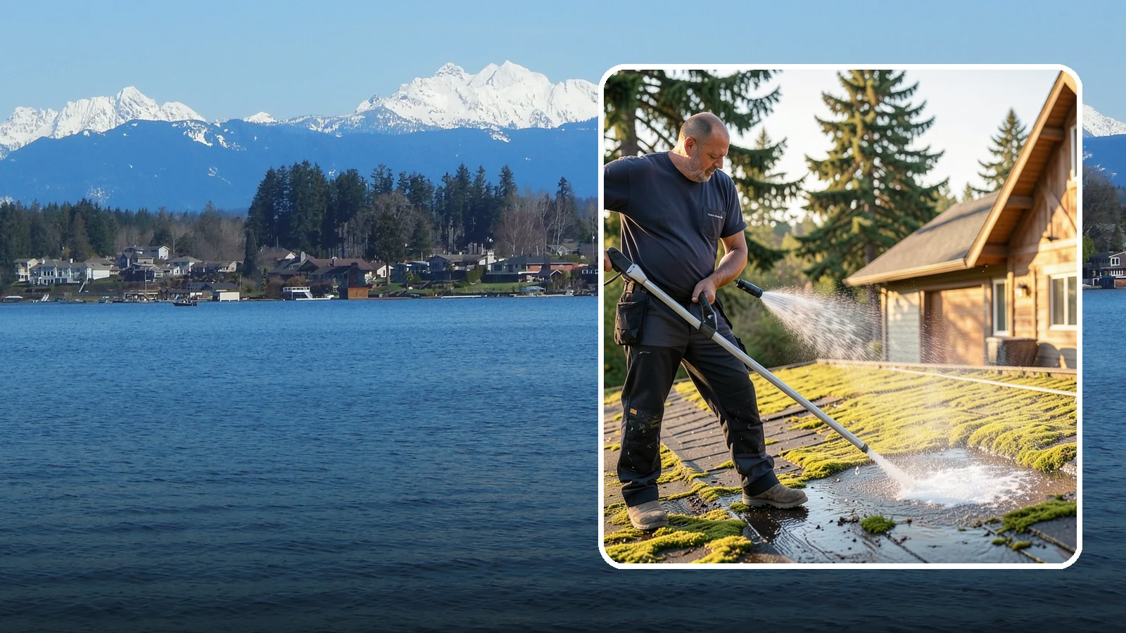Moss Treatment in Lake Stevens, Snohomish County, WA - Moss treatment applies a targeted solution that kills and helps clear the thick moss that thrives on Washington roofs, walkways...