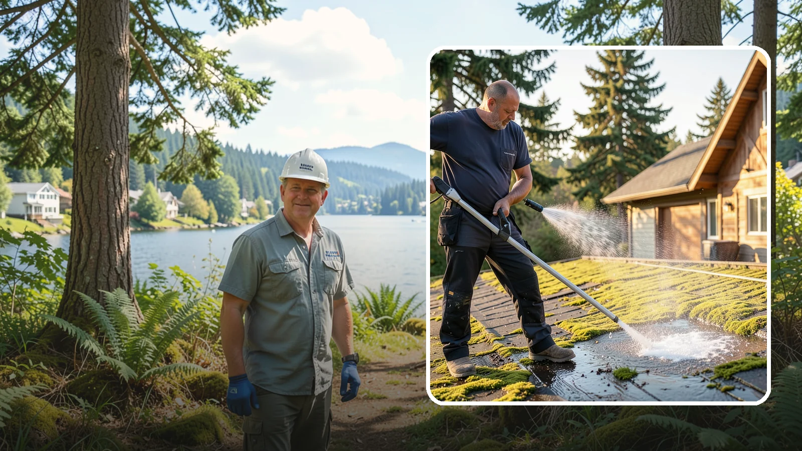 Moss Treatment in Milton, King County, WA - Moss treatment applies a targeted solution that kills and helps clear the thick moss that thrives on Washington roofs, walkways...