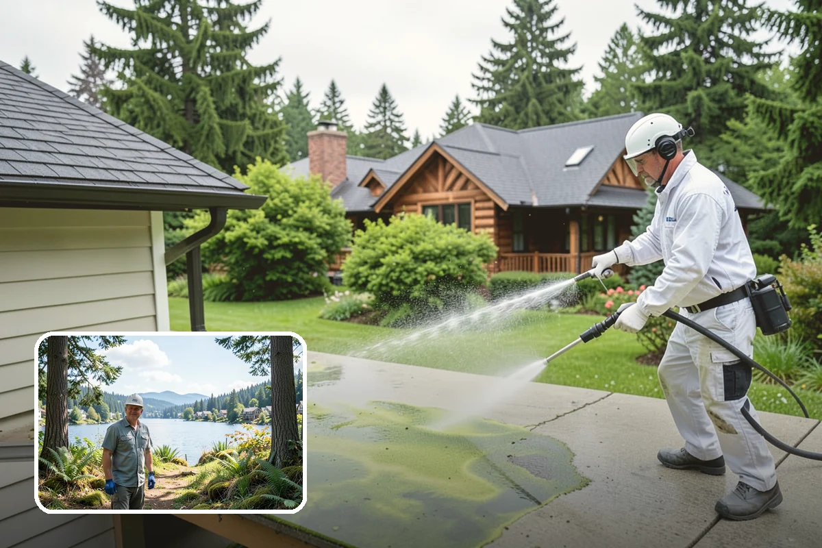 Moss Treatment in Milton, King County, WA - Kills moss at the root instead of just scraping the surface