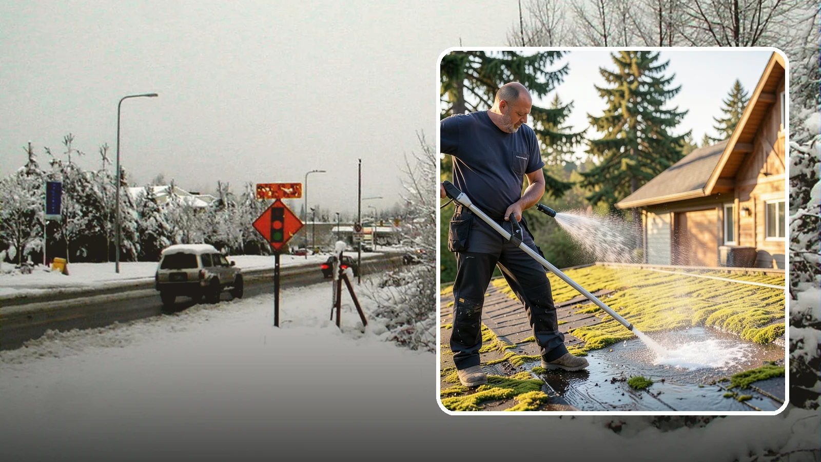 Moss Treatment in Newcastle, King County, WA - Moss treatment applies a targeted solution that kills and helps clear the thick moss that thrives on Washington roofs, walkways...