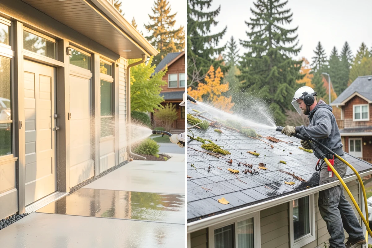 Moss Treatment in North Bend, King County, WA - Identify moss-heavy zones on roofs, hardscapes, and shaded walls