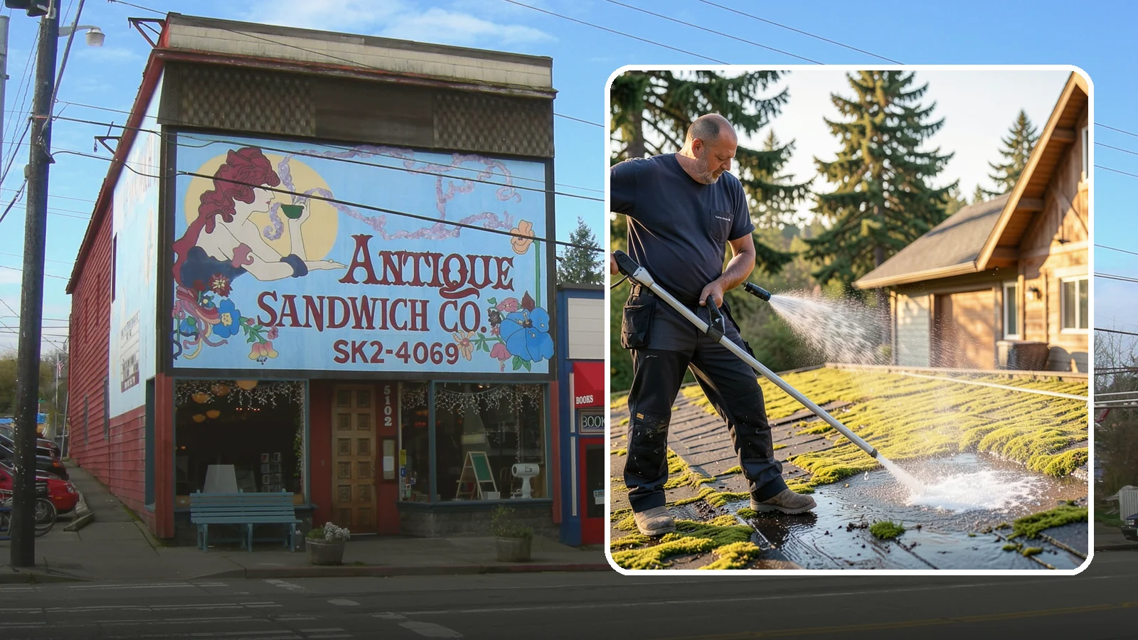 Moss Treatment in Ruston, Pierce County, WA - Moss treatment applies a targeted solution that kills and helps clear the thick moss that thrives on Washington roofs, walkways...
