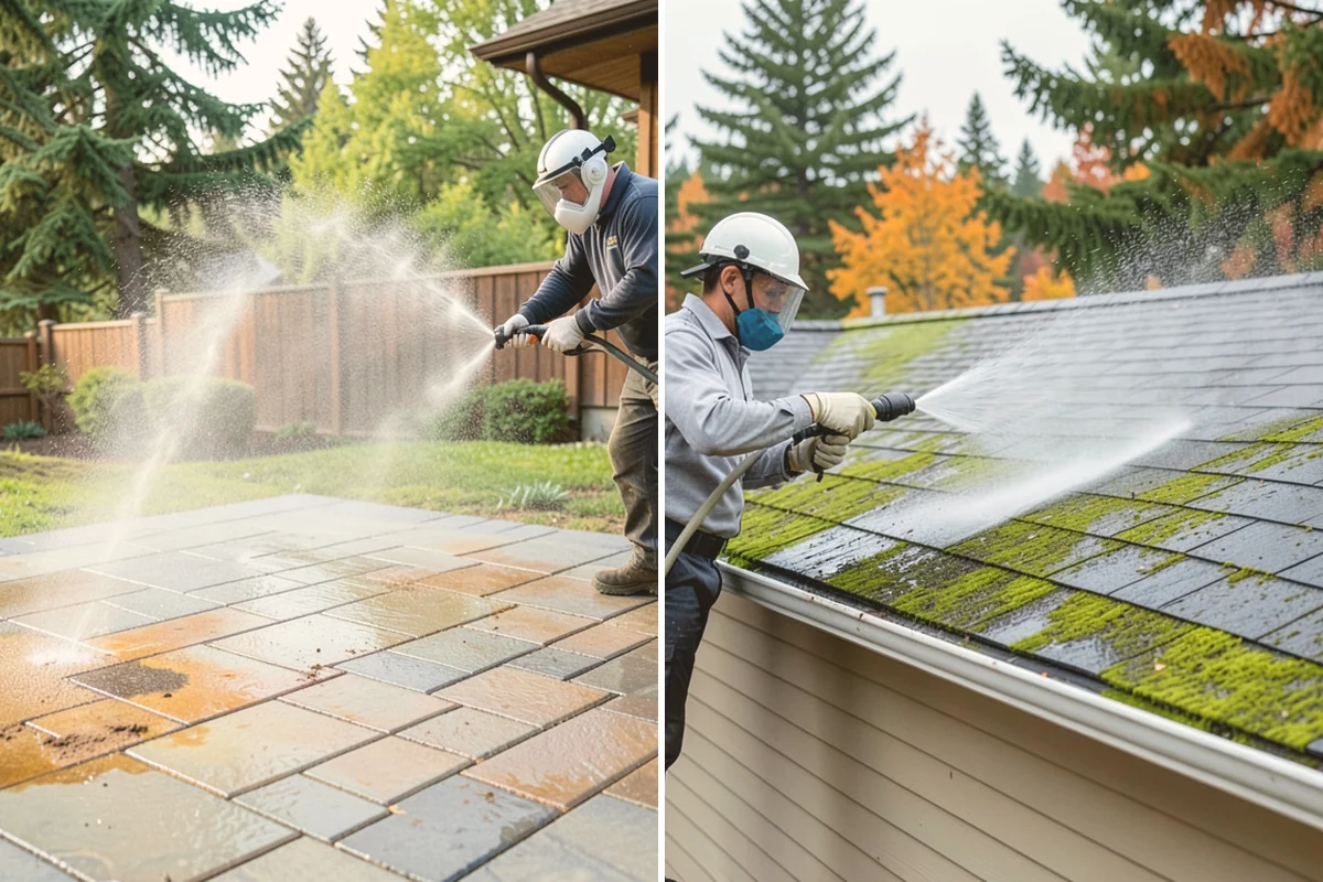 Moss Treatment in Sammamish, King County, WA - Identify moss-heavy zones on roofs, hardscapes, and shaded walls