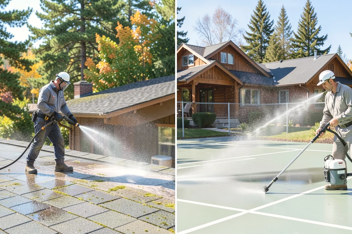 Moss Treatment in Yarrow Point, King County, WA - Identify moss-heavy zones on roofs, hardscapes, and shaded walls